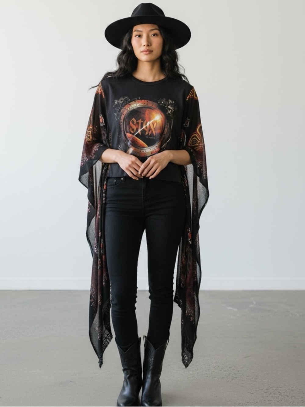 0060. One-of-a-kind Custom Styx Poncho Top